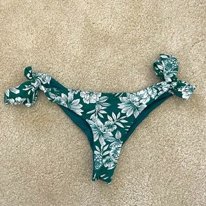 Green floral very cheeky bikini bottom